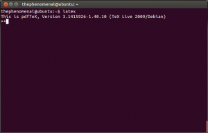 Latex terminal Ubutnu
